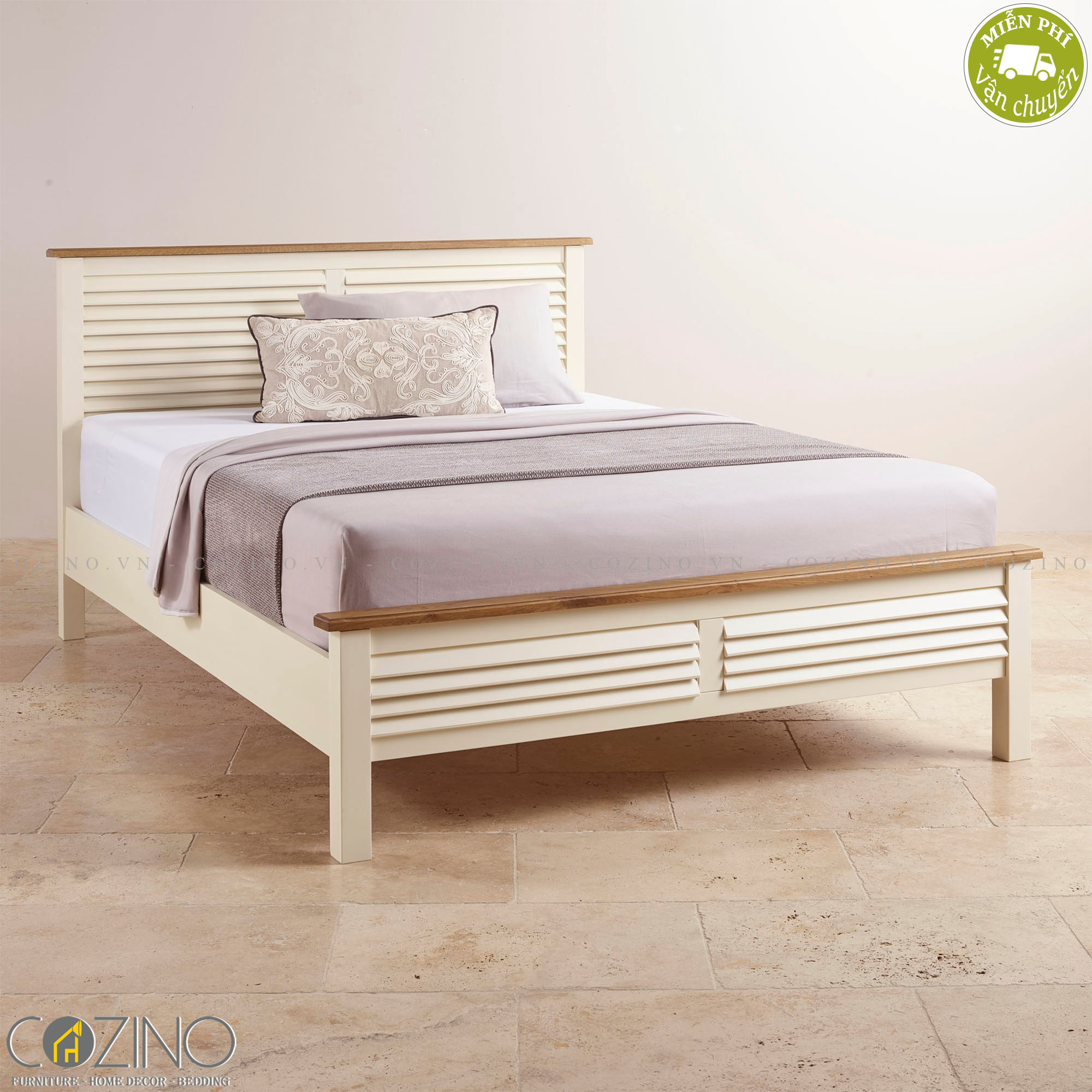 [Trả góp 0%]Giường đơn Skye gỗ sồi 1m0