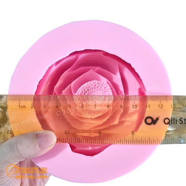 Khuôn silcion hồng trà đại 13cm