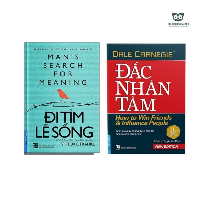 Combo 2 Tựa Sách: Đắc Nhân Tâm (Khổ Lớn - Dale Carnegie) + Đi Tìm Lẽ Sống (Viktor E Frankl) - Thái Bình Bookstore