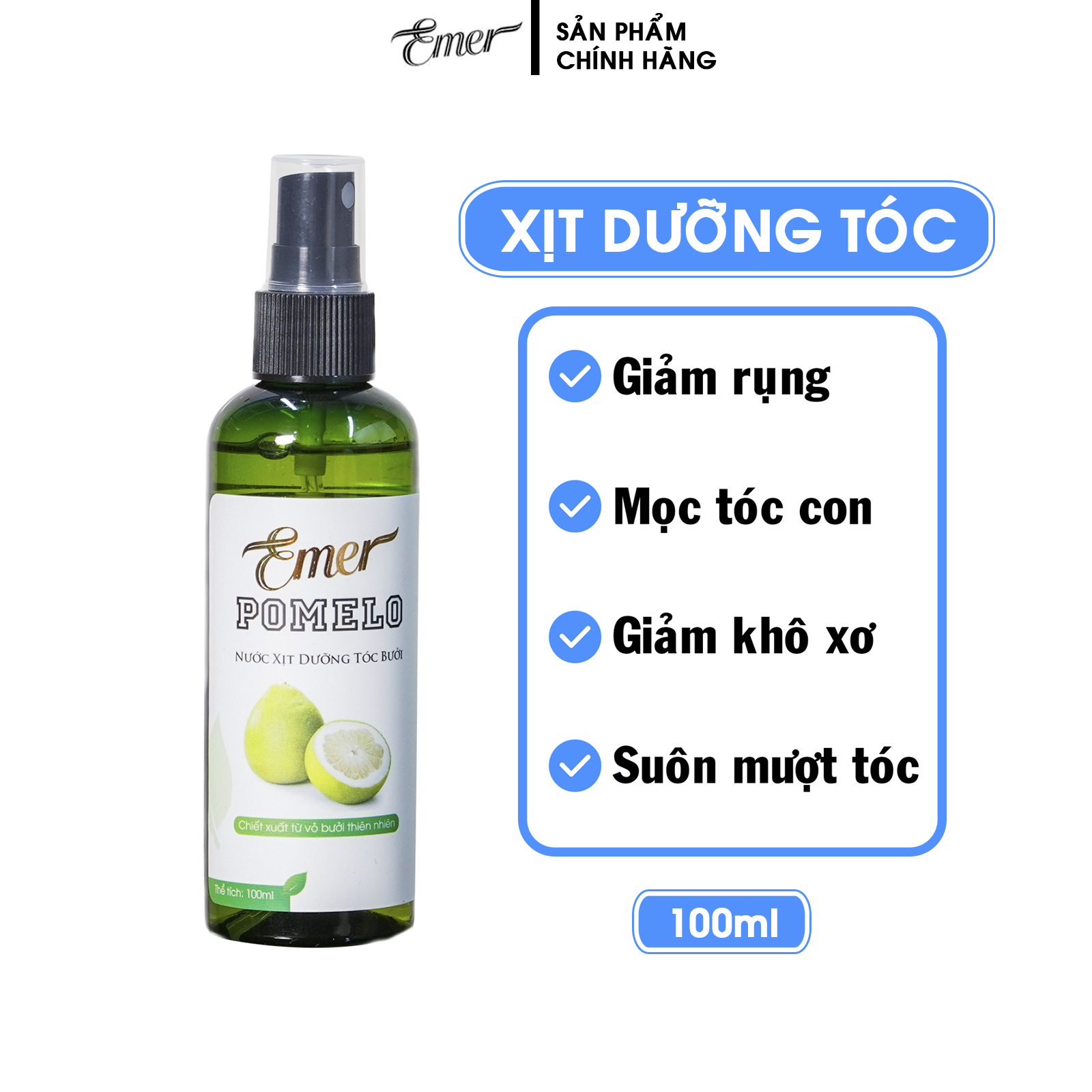 [HCM]Dưỡng tóc Pomelo kích thích mọc tóc xịt mọc tóc kích mọc tóc xịt dưỡng tóc hiệu quả vượt trội 100ml