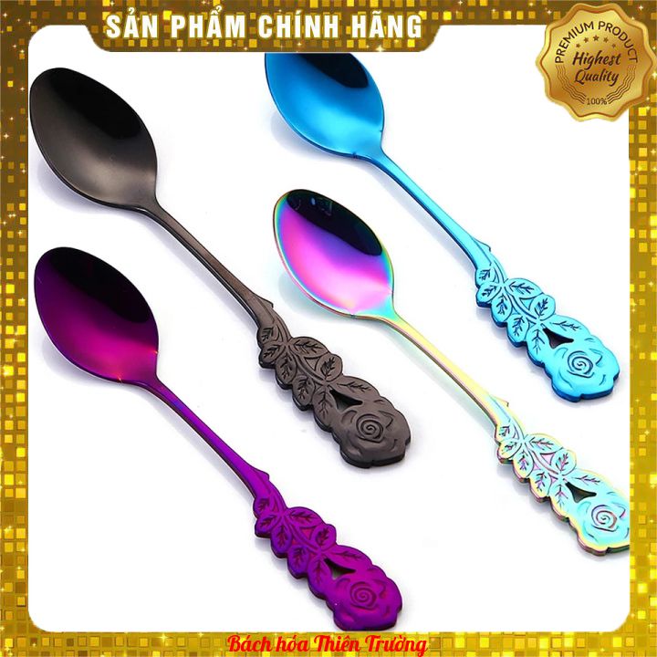 Thìa Cà Phê Hoa Hồng Nhiều Màu Chất Lượng Cao