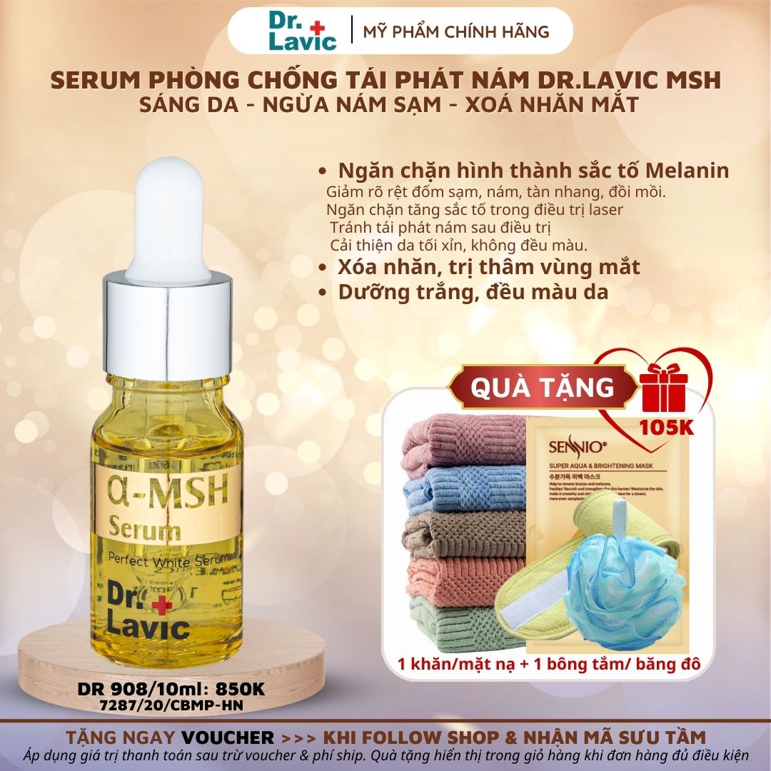 Serum Dưỡng Da Nám Dưỡng Ẩm Dưỡng Trắng Da Phòng Chống Tái Phát Nám DR.LAVIC α- MSH Serum 10ml