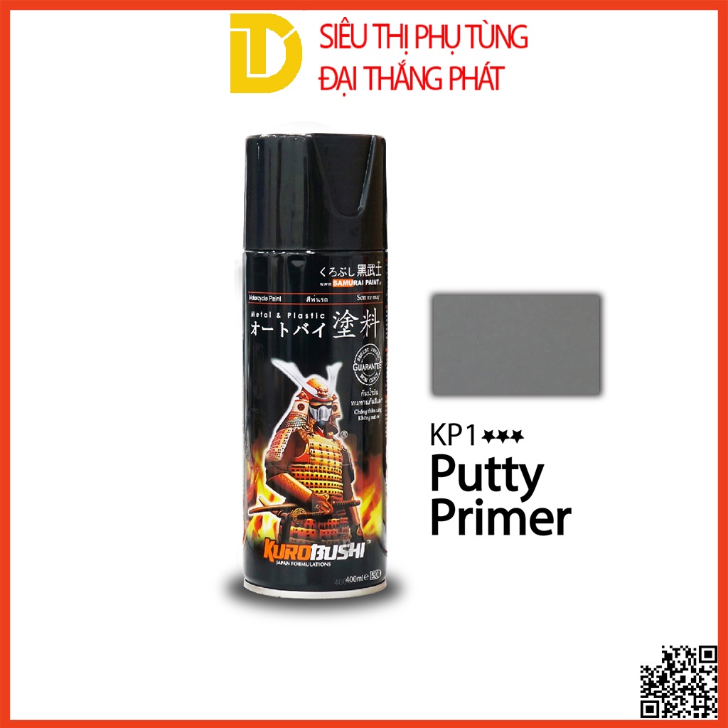 Sơn samurai sơn xịt đủ loại màu, kp1 sơn lót lấp vết trầy xước, sơn xịt xe máy