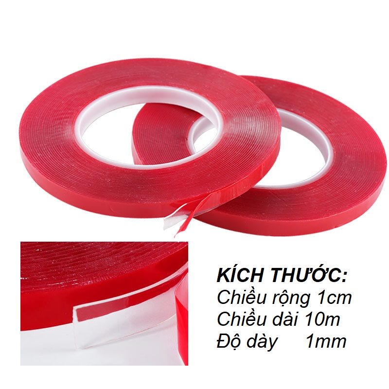 Cuộn Băng Keo 2 Mặt Dán Móng 10m