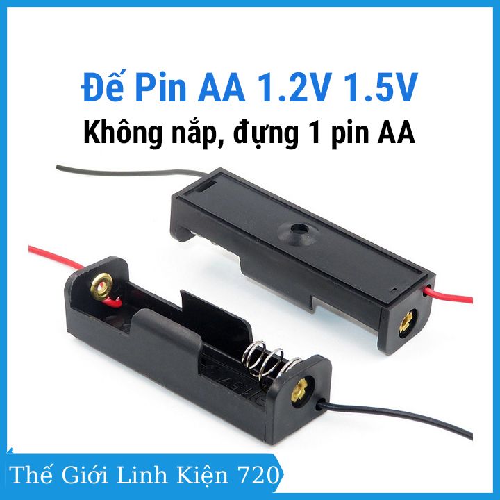 Đế pin aa 1.2v 1.5v không nắp 1 pin