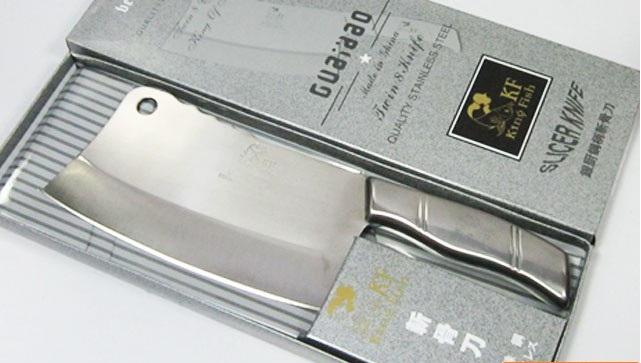 (có hộp ) Dao Chặt xương inox Cao Cấp Slicer Knife - DAO CHẶT XƯƠNG LƯỠI THÉP CỰC BÉN SLICE KNIFE CẦM CHẮC TAY - dao chat xuong heo gà - dao chặt thịt lưỡi thép  - dao thái thịt thép không rỉ -