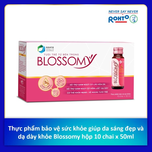 Thực phẩm bảo vệ sức khỏe giúp da sáng đẹp và dạ dày khỏe Blossomy hộp 10 chai x 50ml (special scheme)