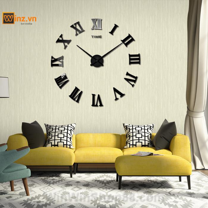 Đồng hồ dán tường số La Mã V.2