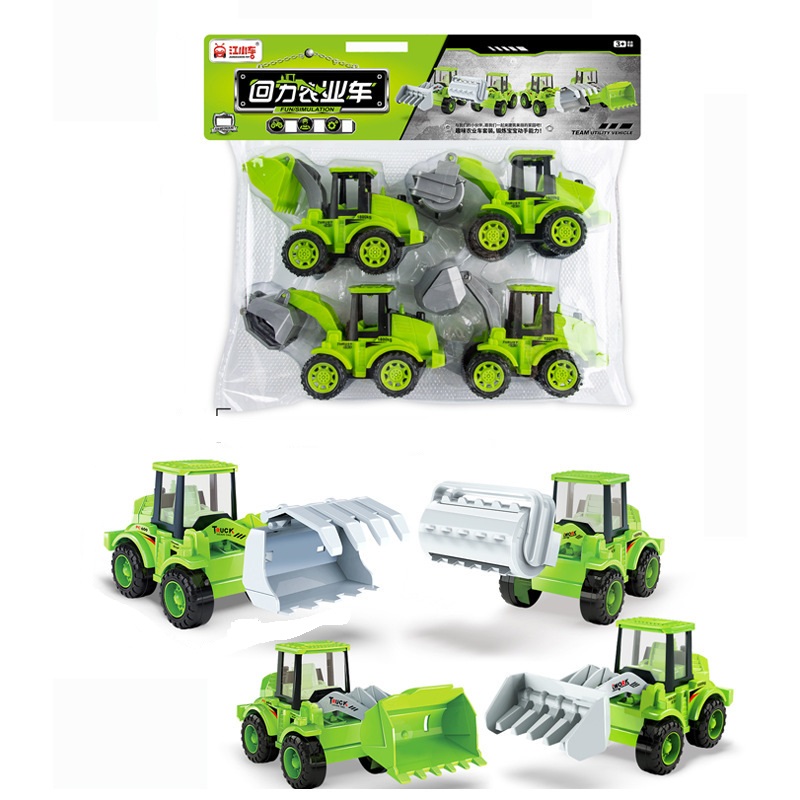 Bộ 4 xe nông trại đồ chơi cho bé
