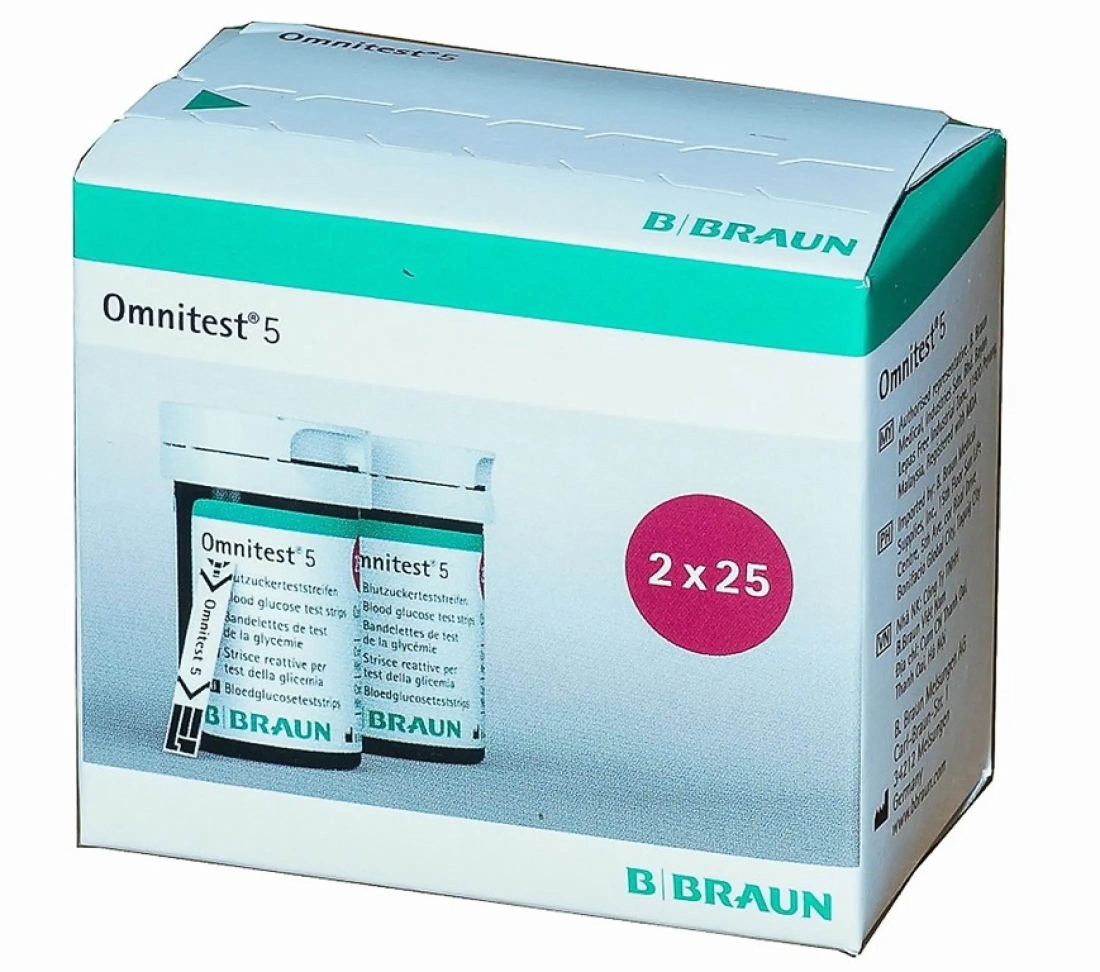 Que thử đường huyết Omnitest 5 (2 lọ x 25 que)