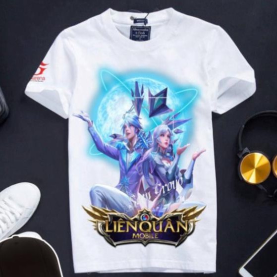 Áo liên quân mobile cotton màu trắng butter + tulen | level up store