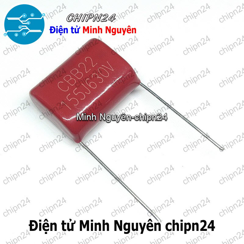 [3 con] (F233) Tụ CBB 630V 155J P=20mm (155 1.5uF) - HH004176