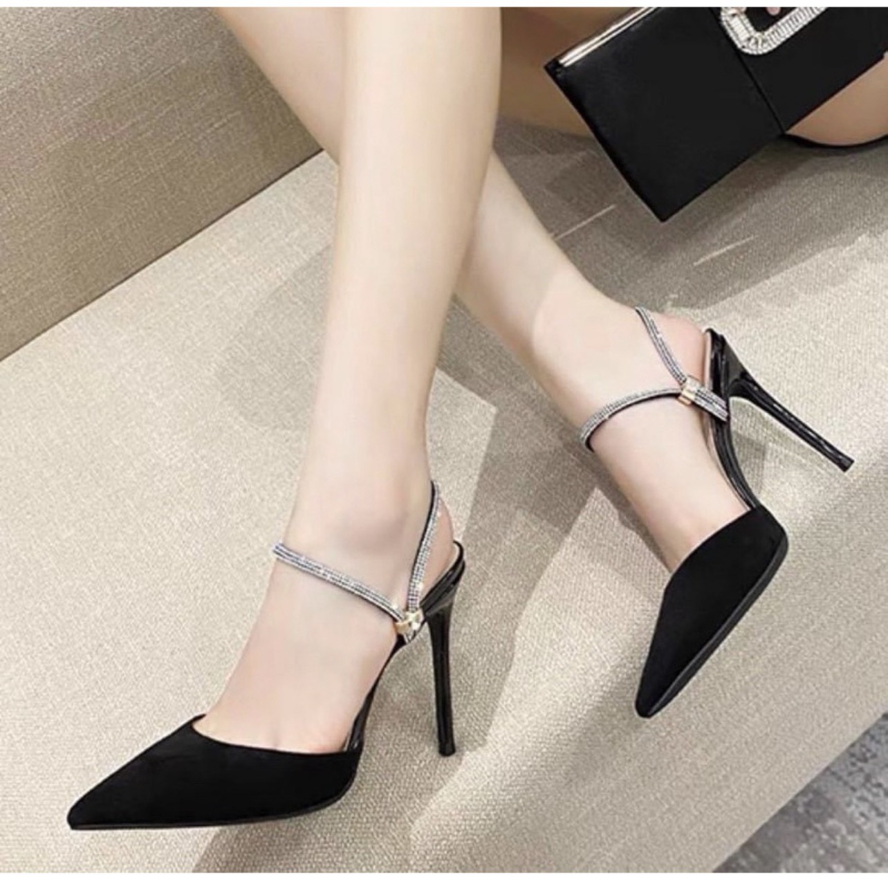 Giày cao gót 10p bít mũi mang 2 kiểuu