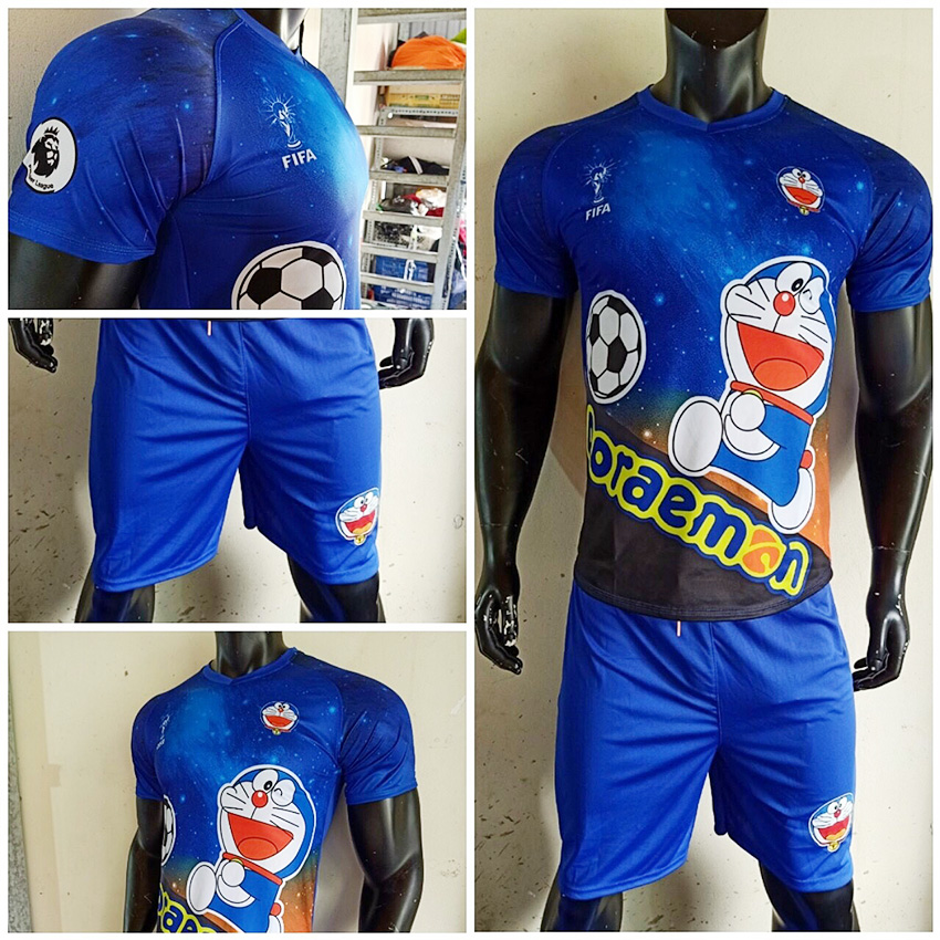 [HCM][Video Thật]Áo Đá Bóng Nam Rẻ Đẹp - Bộ Quần Áo Đấu Nam Rẻ Đẹp DOREMON