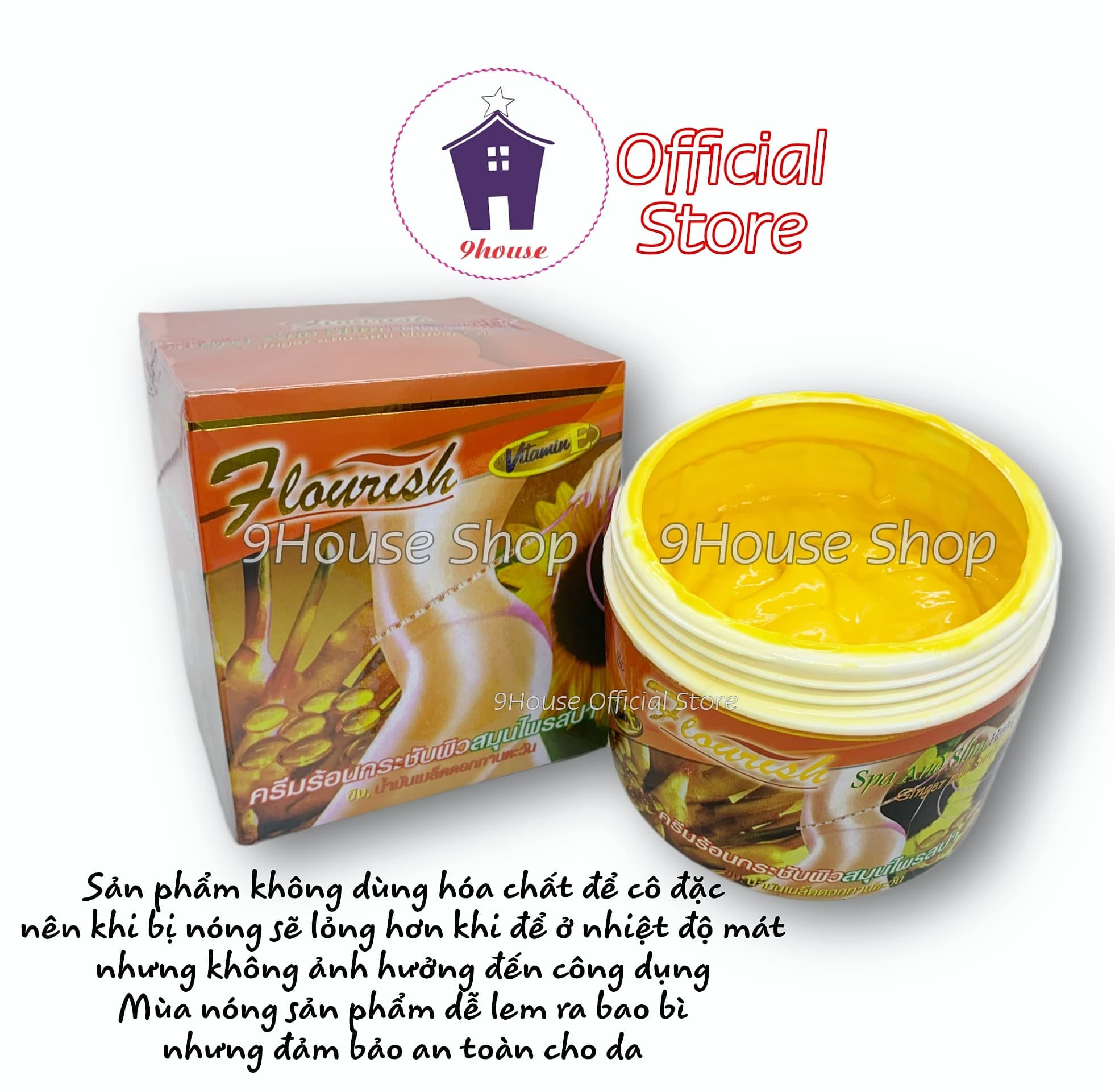 01 Hộp Kem Massage Mỡ Bụng Flourish Thái Lan 500ml