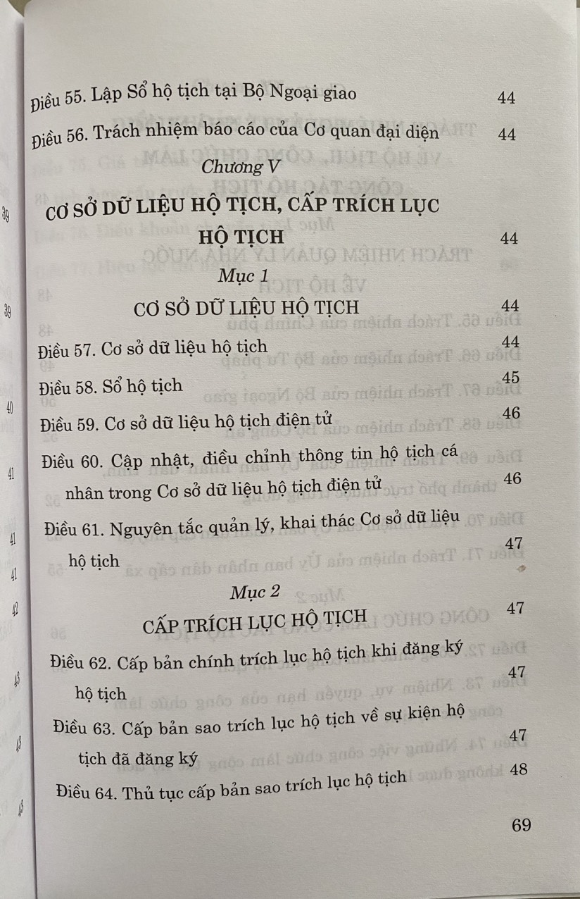 Luật Hộ Tịch ( hiện hành )
