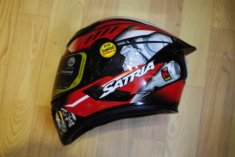 Mũ bảo hiểm Royal M138 tem Satria đen đỏ