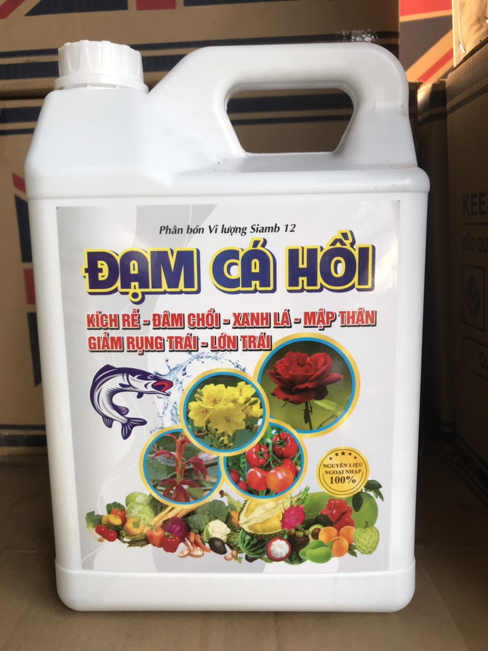 Phân bón hữu cơ Đạm Cá Hồi can 5 lít