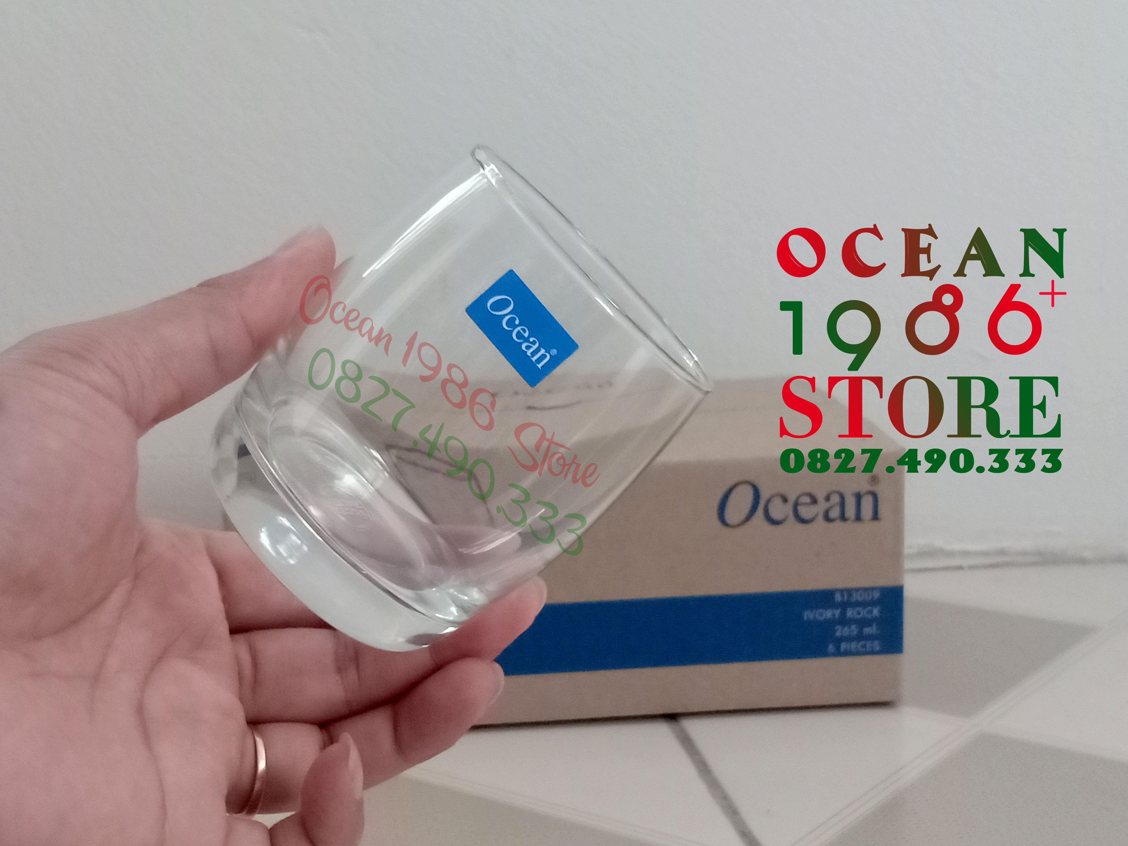 Bộ 6 Cốc Thủy Tinh Ivory Rock Ocean – B13009 – 265ml