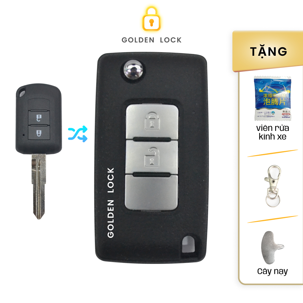 Vỏ độ gập chìa khóa Mitsubishi Xpander, Triton, Pajero