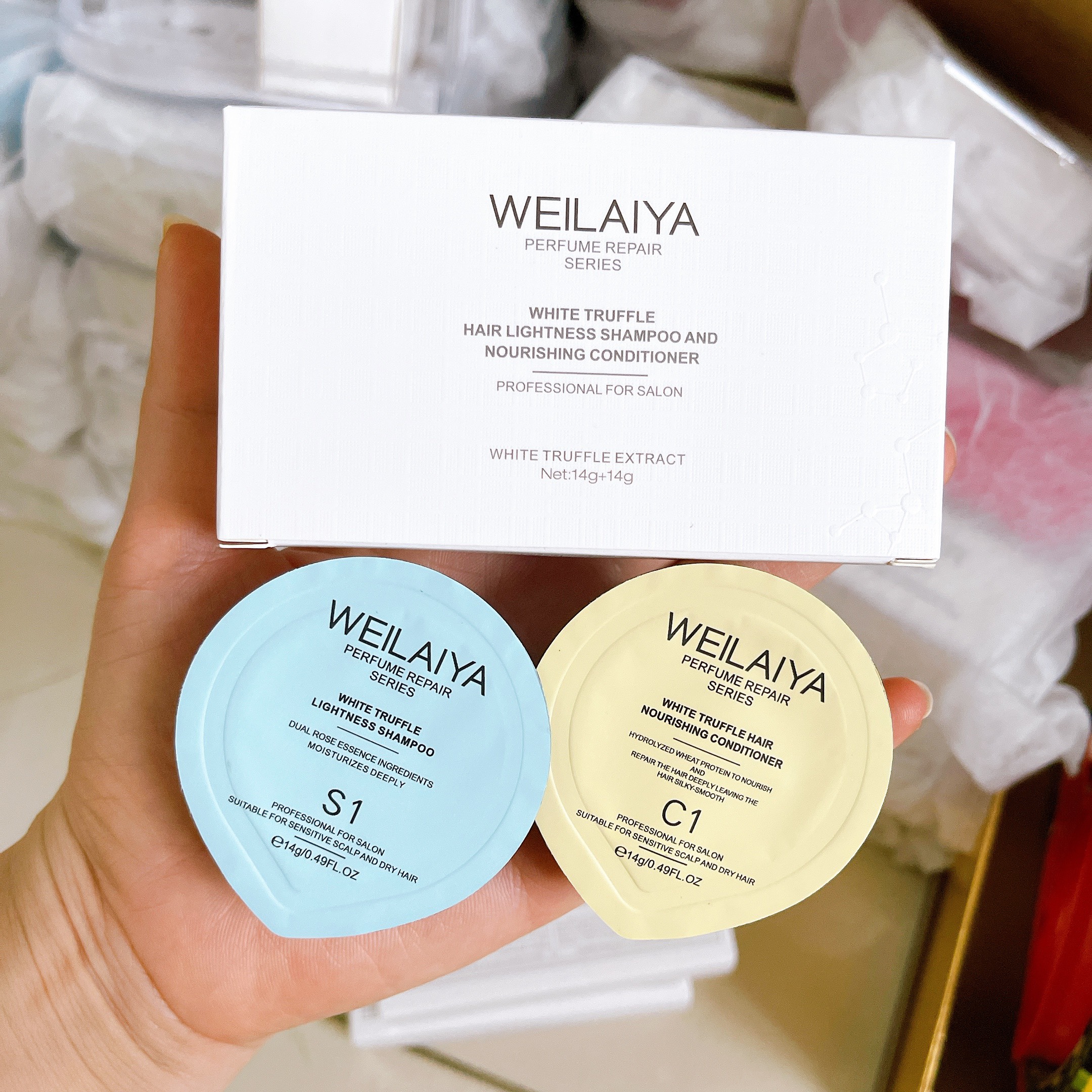 Set Mini Gội Xả Phục Hồi Nấm Truffle Weilaiya