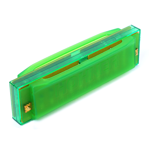 Kèn Harmonica Diatonic Hohner Happy Harp Green M5153 bằng nhựa màu xanh lá, harmonica cho trẻ em tập làm quen