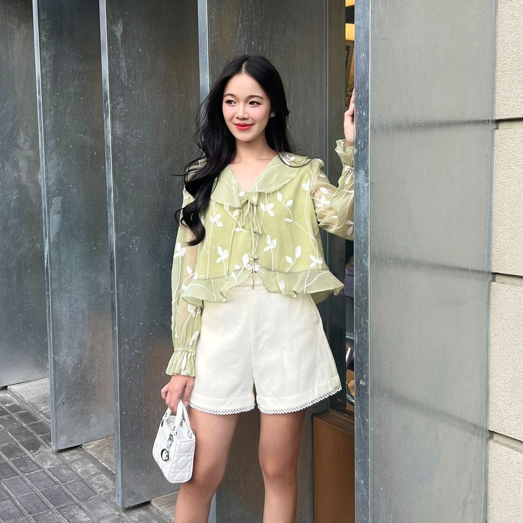Voucher siêu sale 15% olv - áo maisie long sleeve top