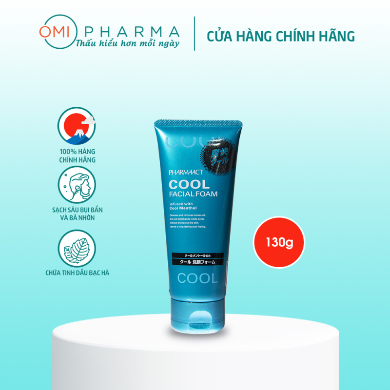 Sữa Rửa Mặt Bạc Hà Mát Lạnh dành cho Nam PharmaAct Cool Facial Foam (130g)
