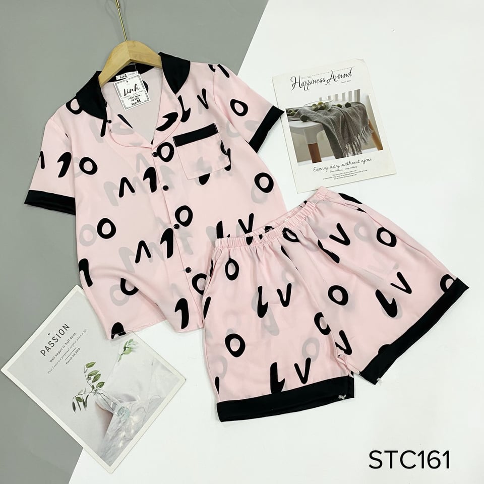 Bộ pijama đùi lụa mango cao cấp có size