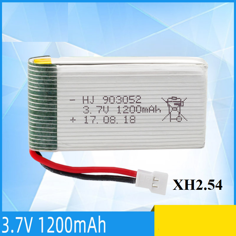 Pin sạc 3.7v cổng nối XH2.54 dung lượng 1800mAh /1200mah dùng cho máy bay, flycam điều khiển từ xa dung lượng cao
