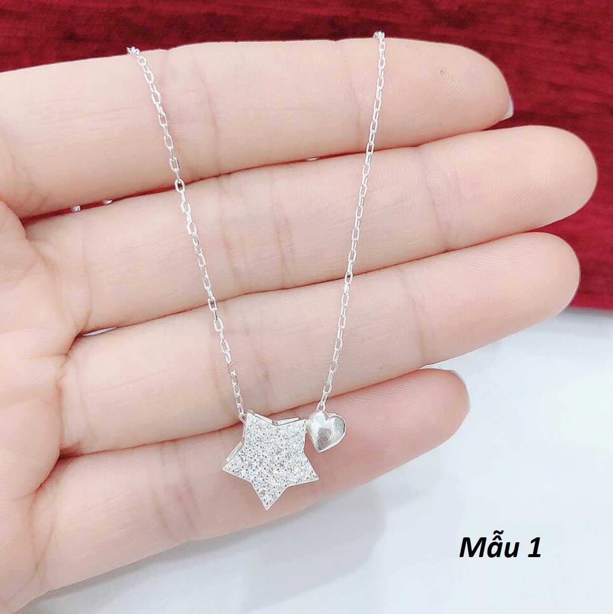 Dây chuyền bạc mặt trái tim MS100
