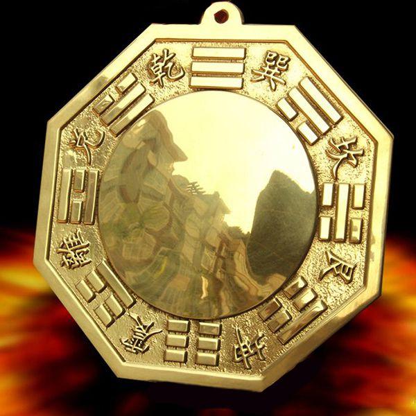 Gương Bát Quái Lồi Chất Liệu Đồng Size Lớn 13,8cm