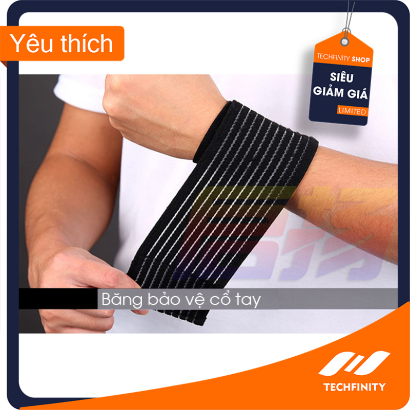 Băng quấn cổ tay tập gym, thể thao lưới thoáng co dãn - Cặp 2 chiếc
