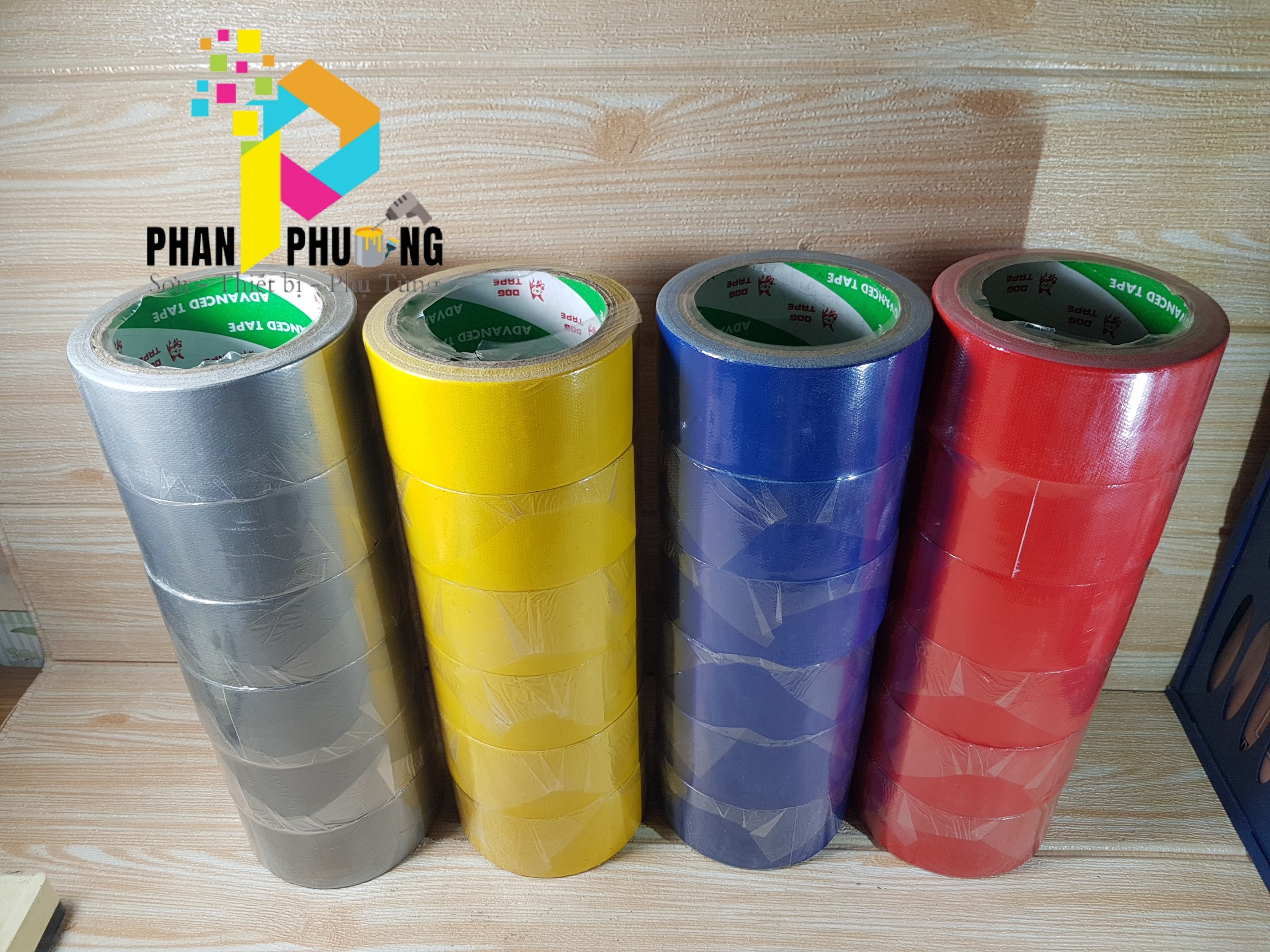 BĂNG KEO BẠC SỢI VẢI NHIỀU MÀU