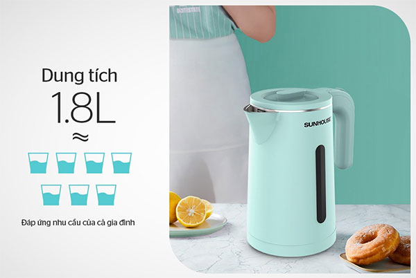 BÌNH ĐUN SIÊU TỐC 1.8L SUNHOUSE 1351 CAO CẤP