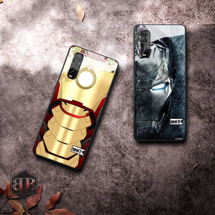 ỐP lưng kính cường lực Oppo Find X2 hình marvel
