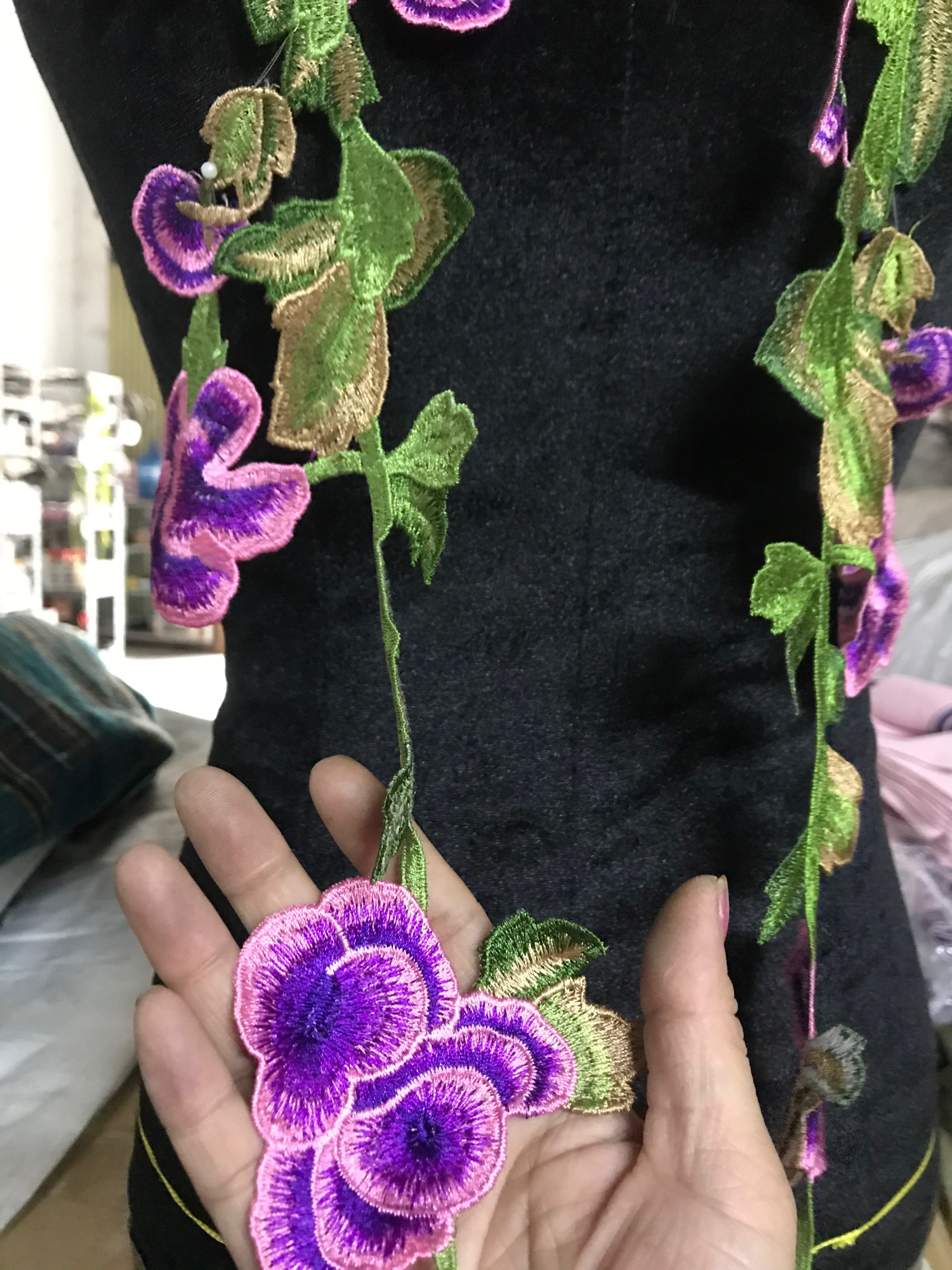 Cặp Hoa thêu H97