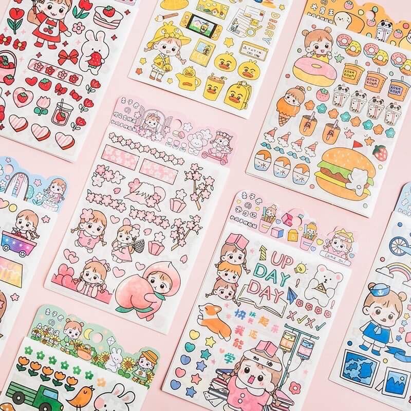 Set 4 tấm sticker em bé dễ thương - MiuSua