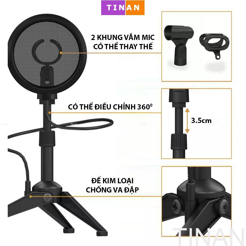 Chân Kẹp Micro Để Bàn, Microphone Stand, Dùng Livestram, Dạy Học
