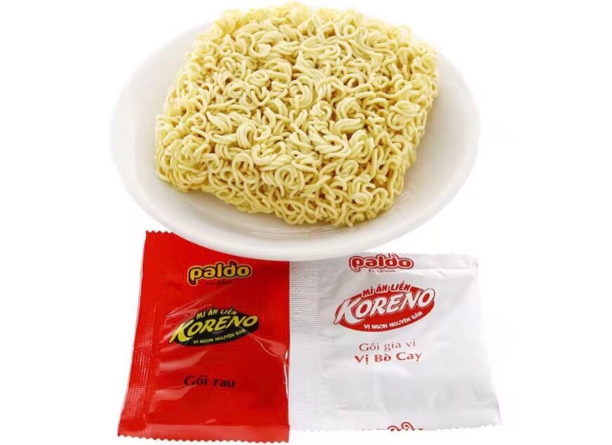 Lốc 6 gói Mì KORENO vị Bò Cay 75g.