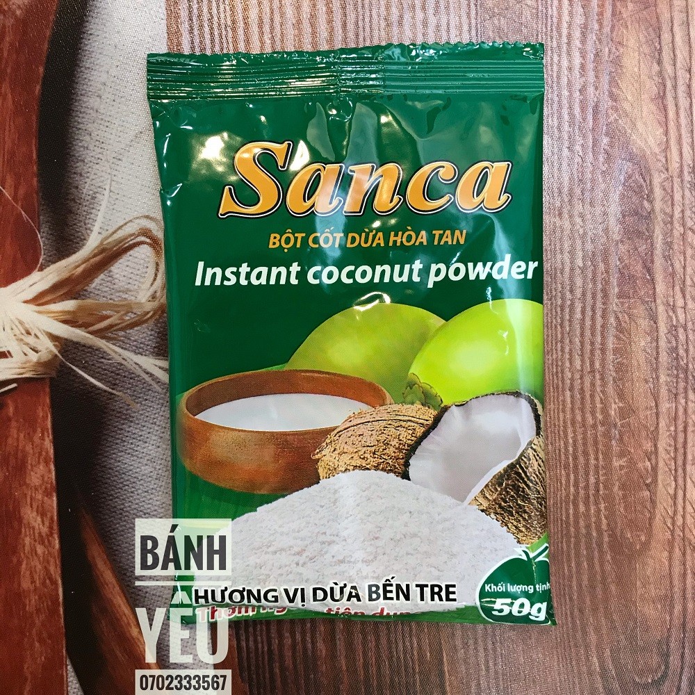 Bột nước cốt dừa hòa tan sanca 50gr- nsx 1/ 2023