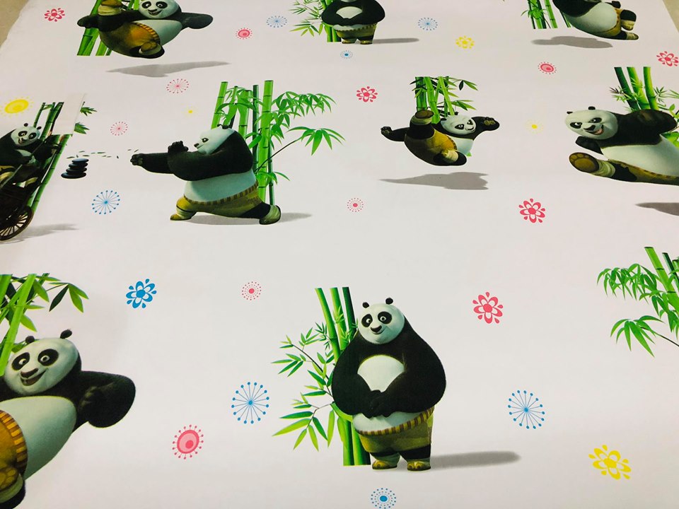 Combo 5m giấy dán tường giấy decal cuộn gấu trúc panda