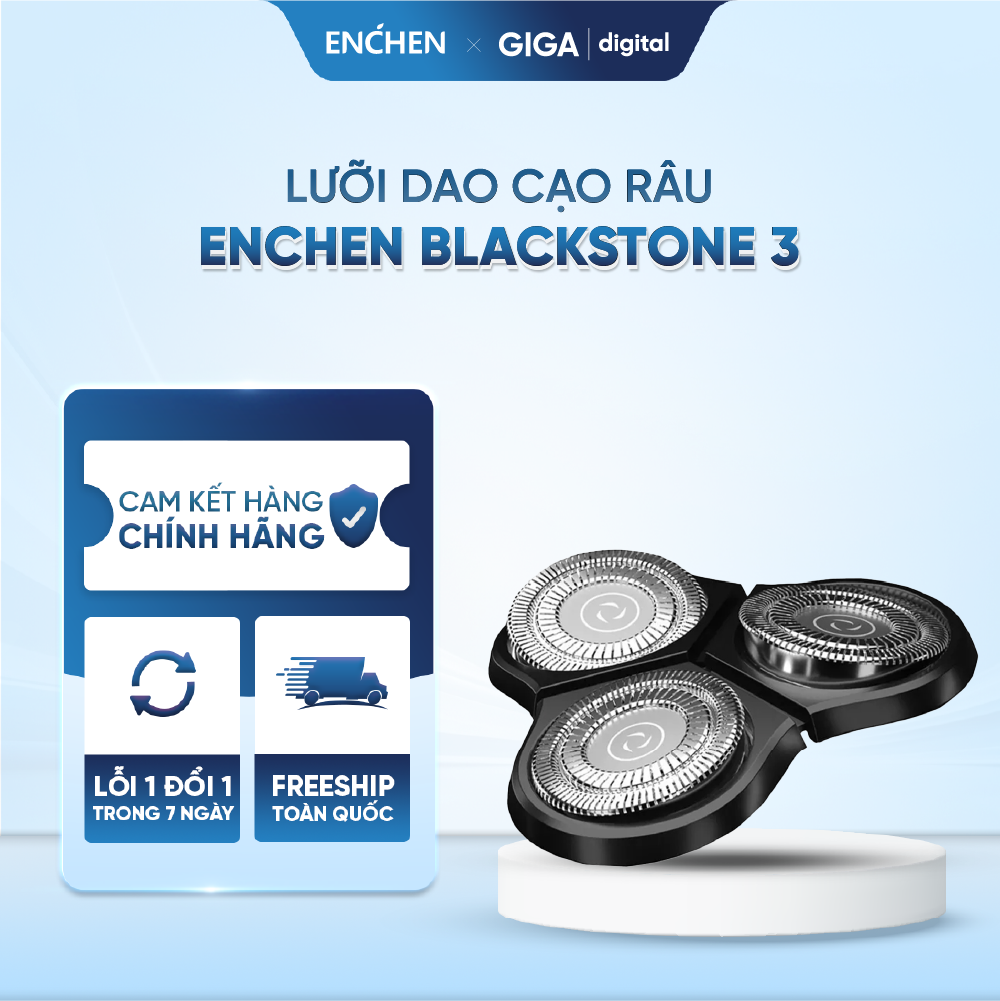 Lưỡi dao cạo râu Enchen Blackstone 3 sử dụng đầu cắt veneer mịn, lưỡi mài tự động xoay 360 độ