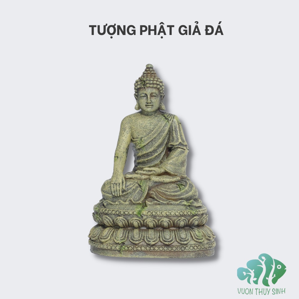 Tượng phật giả đá trang trí hồ cá thuỷ sinh bán cạn