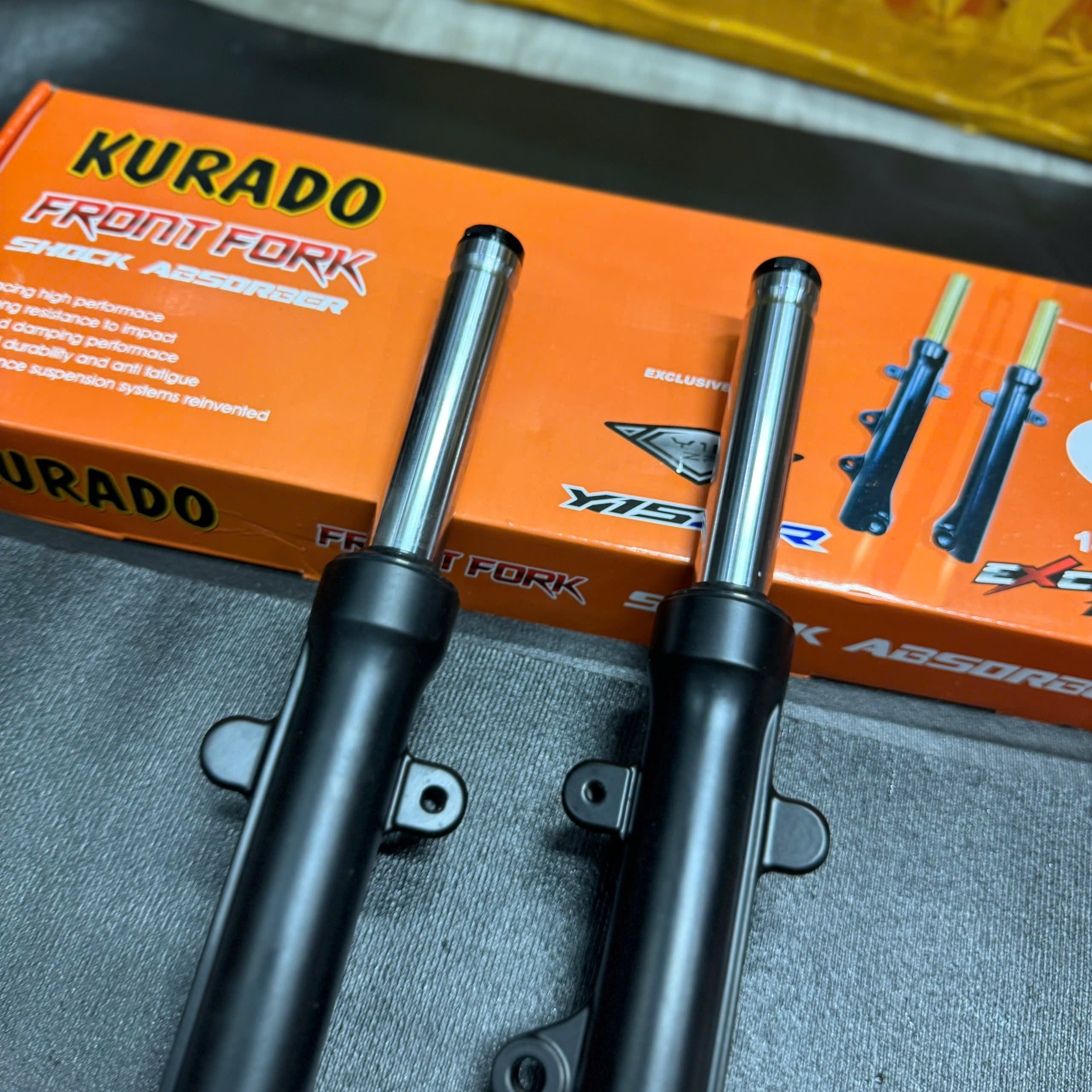 Genuine Kurado Exciter 150/155 Front Fork, 3-Position Lowering, 12-Position Adjustment, Heavy and Light Settings