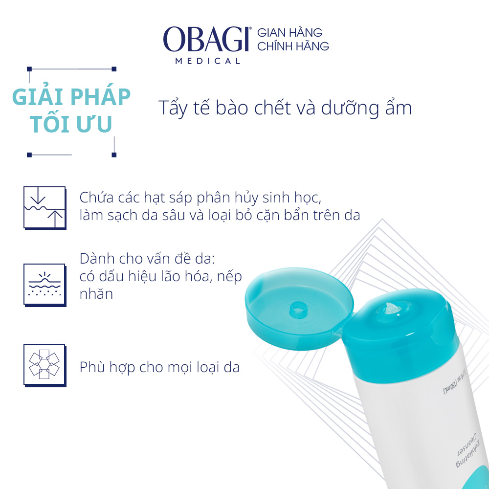 [Date 02/2026] Sữa Rửa Mặt Tẩy Tế Bào Chết Obagi360 Exfoliating 150ml