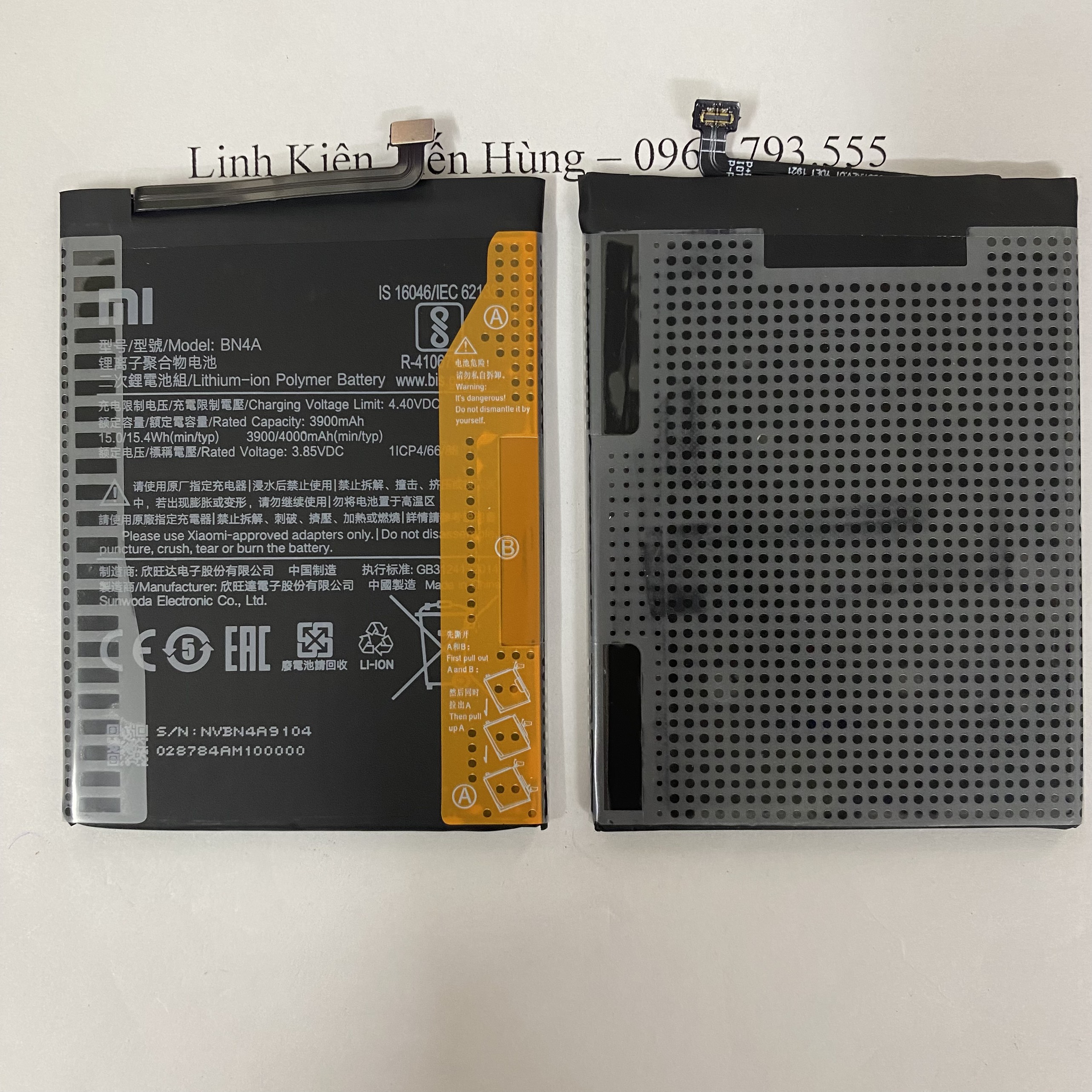 Pin Xiaomi Redmi Note 7/ Note 7 Pro BN4A zin bảo hành đổi mới