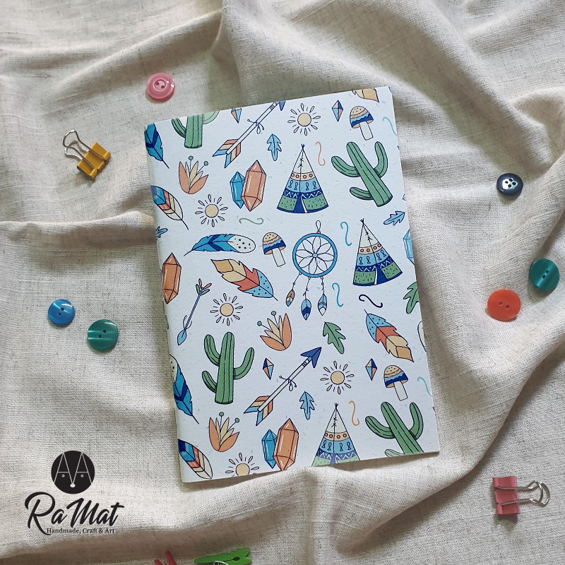 [HCM]Sổ Tay Hình Hoạ Tiết Boho Size A5 A6