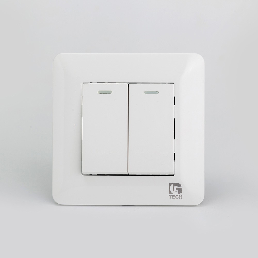 Công tắc điện đôi 1 chiều và 2 chiều có dải phản quang LG-TT-0002
