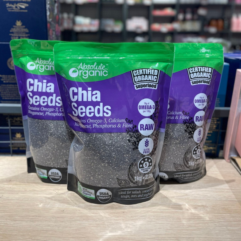 Hạt chia hữu cơ Absolute chuẩn Organic Úc 1kg